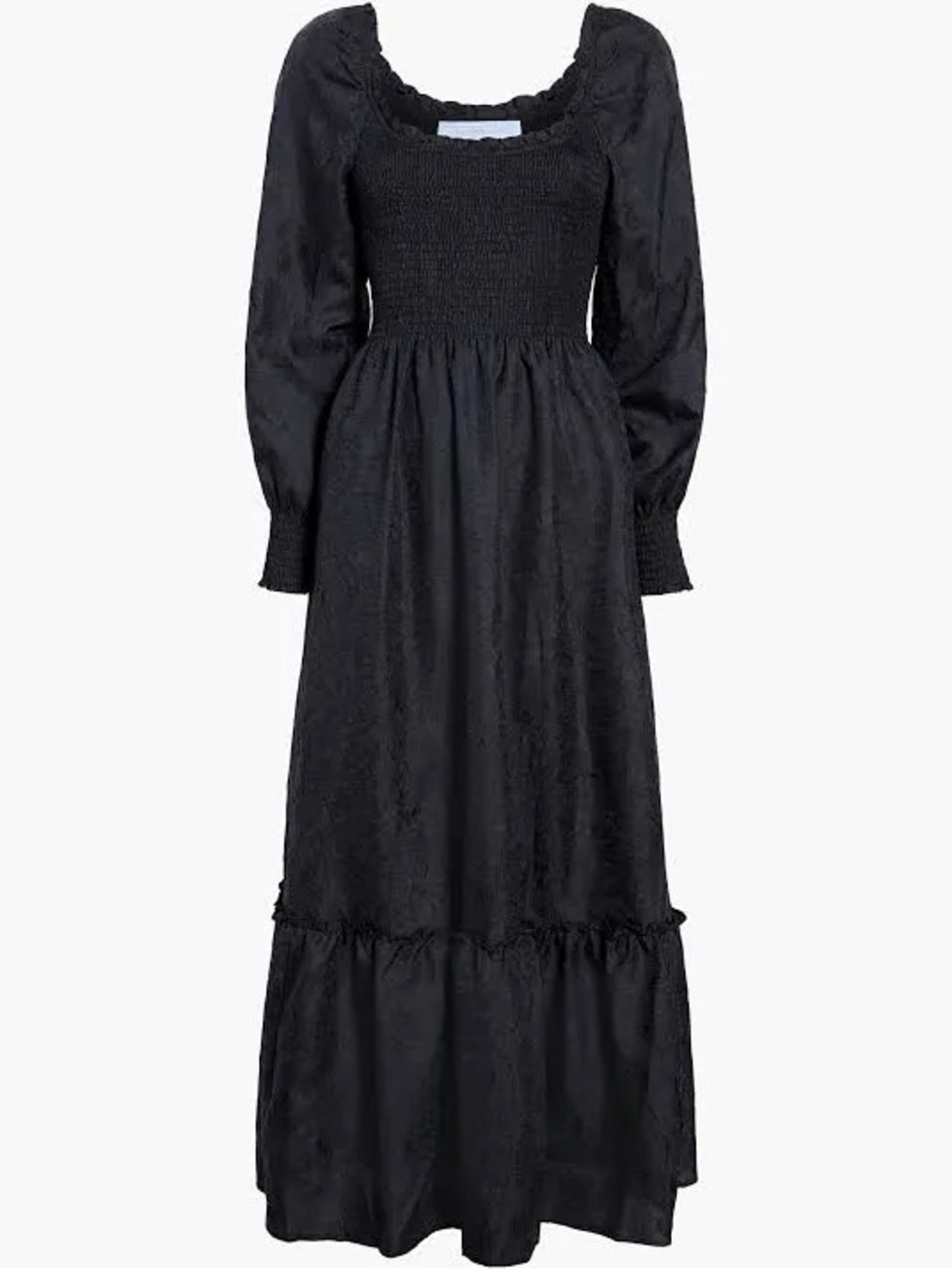 Hill House Black Long Sleeve Taffeta Nap Dress - Picture 2 of 4
